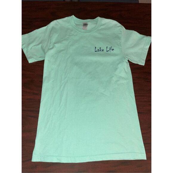Lake Life Mint Green Colored Short Sleeve Tee Size Small - Picture 1 of 6